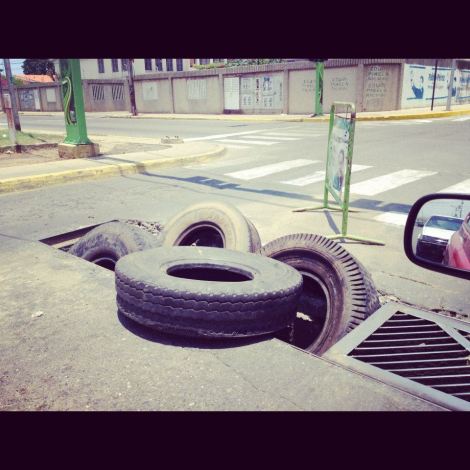 Watch out for random holes in the road!