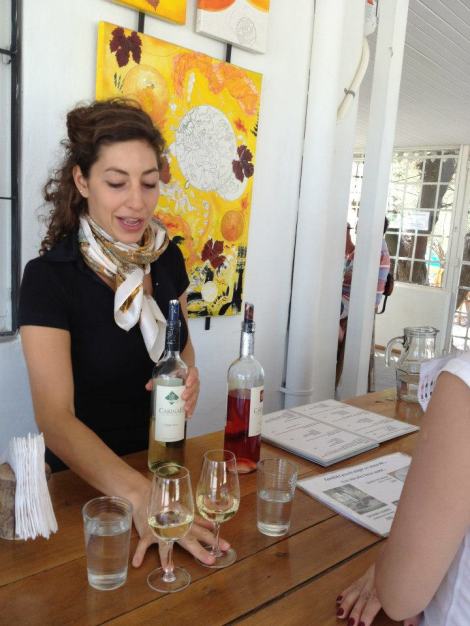 Our first stop on our self guided bike tour of the Maipu Valley vineyards was to the French winery Carinae