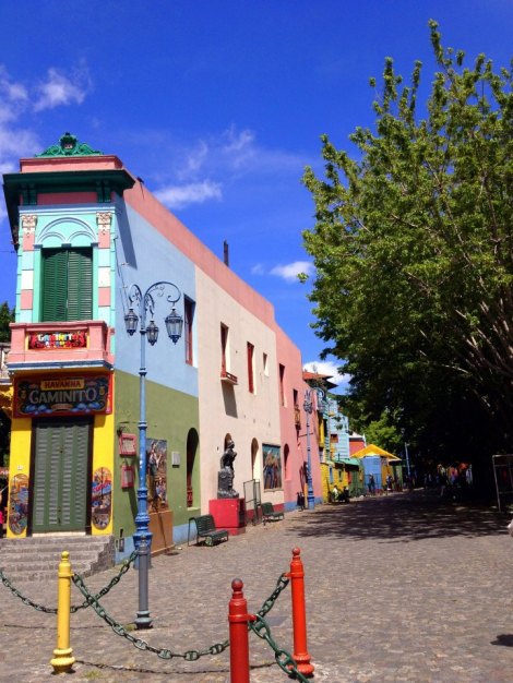 Famous street in La Boca neighborhood
