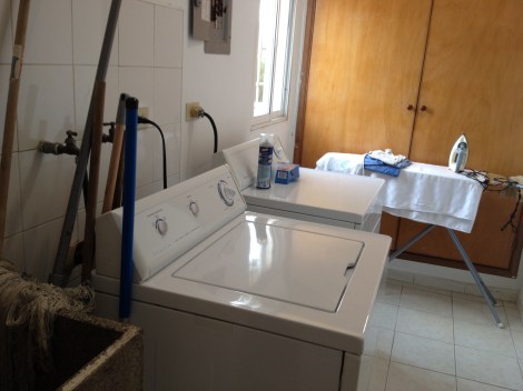 Keep it near the laundry room, ready to go