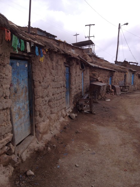 A few of the miners supposedly stay in these huts during the week