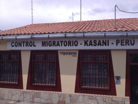 Kasani immigration on the Peru side