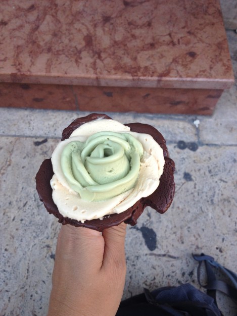 Gelarto Rosa has amazing gelato- I had pistachio, (don't remember the white one), and spicy chocolate