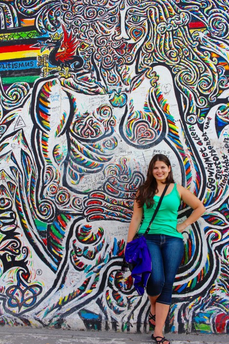 Me at the last big stretch of the Berlin Wall aka the East Side Gallery
