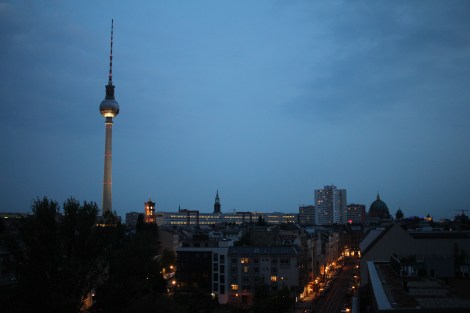 A view of the TV tower from my hostel rooftop bar