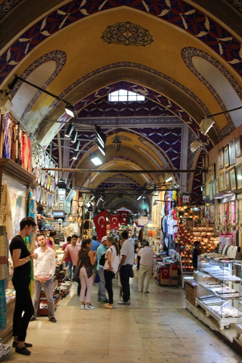 The Grand Bazaar is massive and I was always worried about losing my friend, but I had to stop to take this pic of the ceiling! Love it!