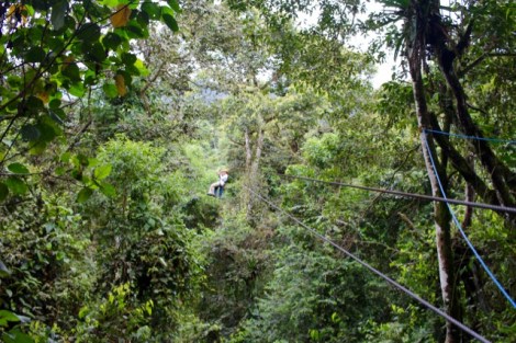 zip lining in Mindo